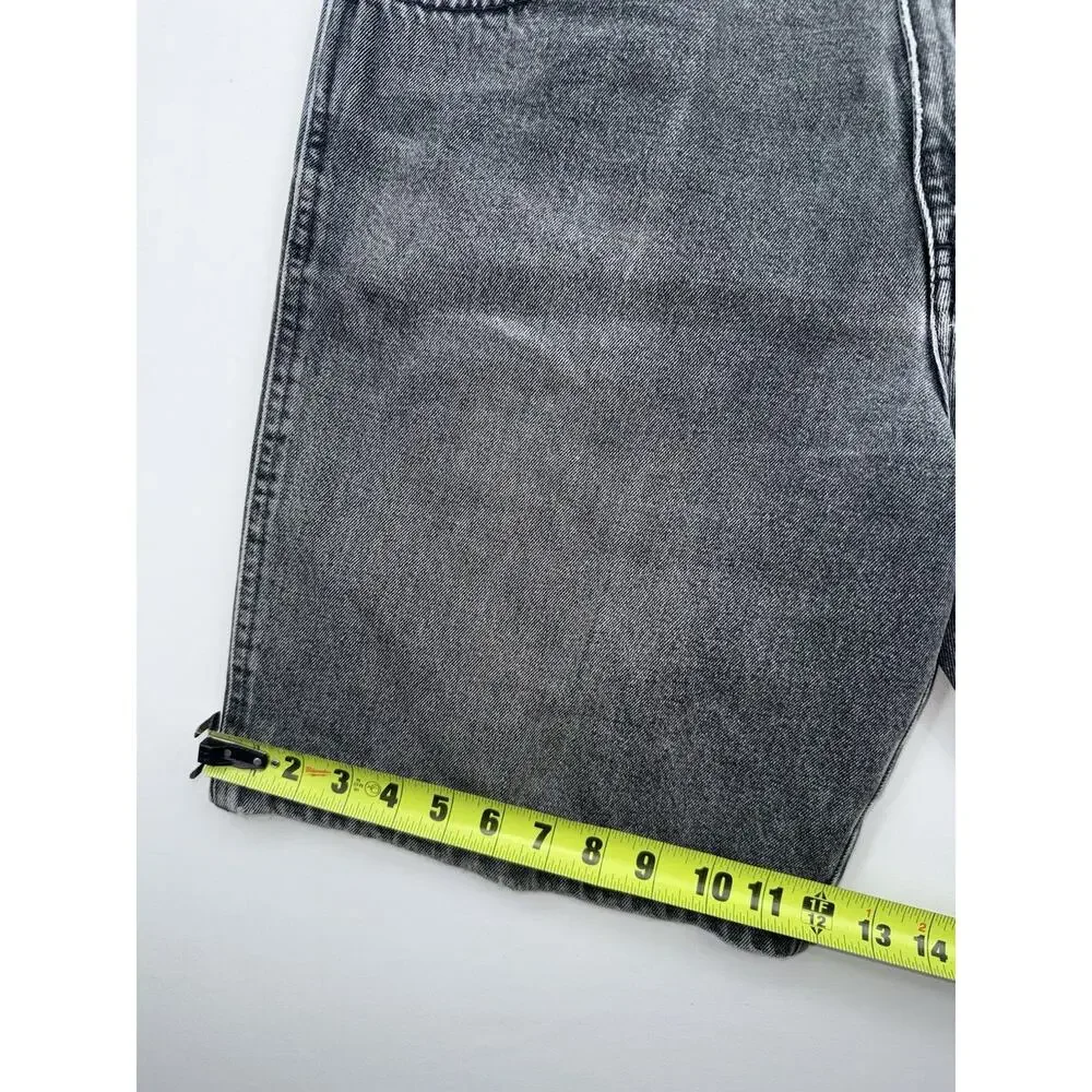 Faded Glory Men's Black Loose Denim Shorts Size 36 Y2K Vintage
